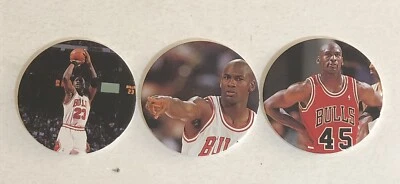 Michael Jordan Pogs Milk Cap Trading Cards Lot Of 3 Upper Deck #34 35 36 - Image 1 of 2