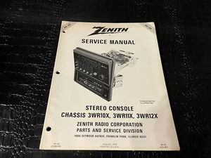 Zenith Service Manual - STEREO CONSOLE CHASSIS 3WR10x 3WR11X 3WR12X - Picture 1 of 1