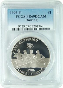 1996-P PCGS PR69DCAM Rowing Dollar (New PCGS Label) - Picture 1 of 1
