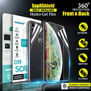 For Apple iPhone 13 12 11 Pro Max XR X XS 8 Hydrogel Full Cover Screen Protector - Picture 1 of 7