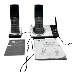 Sistema de contestador automático AT&T CL82207 2 teléfonos con bloqueador inteligente de llamadas y manual - probado - Imagen 1 de 9