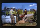 1950s Police Searching Hunters on Side of Road - Vintage Red Border 35mm Slide