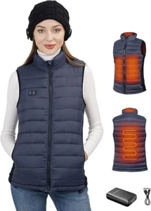 Gilet Chauffant pour Femme avec Batterie Inclus, Veste Chauffante Rechargeable - Photo 1/6
