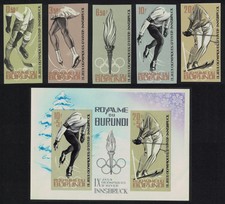Burundi Winter Olympic Games Innsbruck 5v+MS Imperf 1964 MNH SG#72-MS76a