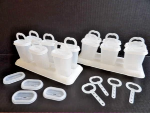 2 Sets Vintage Tupperware Popsicle Molds Trays 12 Total Plus Extras - Picture 1 of 3
