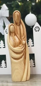 Handmade Olive Wood Holy Family Statue from Holy Land - Height :36cm - Picture 1 of 2