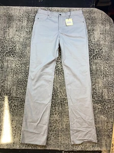Tom James Herren 34R Baumwolle Stretch Twill Hose Neu Mit Etikett Ungesäumt Hellgrau - Bild 1 von 19