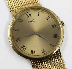 Solid 18K Gold Piaget 9643 Manual Wind 31.5mm Vintage Wristwatch - Picture 1 of 15