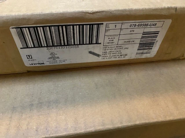 Leviton 69586-U48 eXtreme 6+ Universal Patch Panel, 48-Port, 2R (NEW) - Image 1 of 1