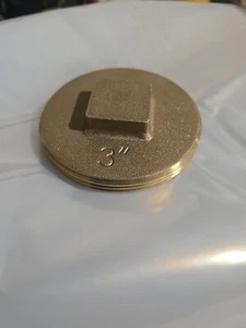 Clean out Plug 3" erhöhter Kopf Messingguss 3 Zoll - Bild 1 von 1