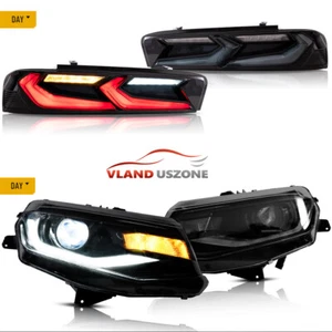 4PCS VLAND LED Headlights+Smoked LED Tail Lights Fit For Chevy Camaro 2016-2018 - Bild 1 von 15