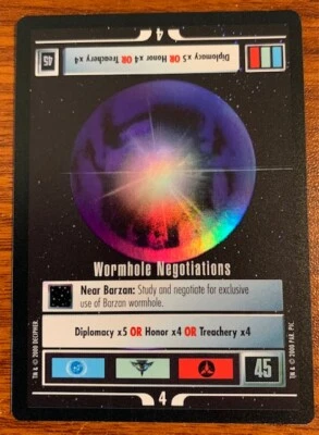 2000 Decipher Star Trek Reflections Wormhole Negotiations Used Free Shipping - Image 1 of 2