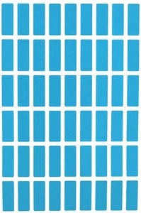 Etiqueta rectangular azul claro en varios tamaños (1"" x 3/8"" - 4"" x 2") 15 hojas - Imagen 1 de 18