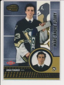 2003-04 Pacific Invincible #121 MARC-ANDRE FLEURY - x/799 Rookie Card - Penguins