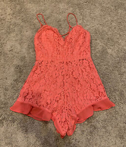 NBD Lace Romper Pink Size Small