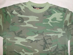 Vtg 80s BLUE BILL REDHEAD T SHIRT M/L WOODLAND CAMO USA MADE SINGLE STITCH - Picture 1 of 4