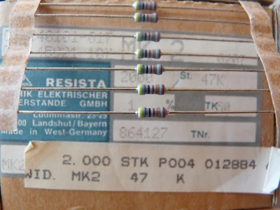 Vishay Roederstein MK2 - résistance couche métal 47K 0,6W 1% 50ppm - 10pcs