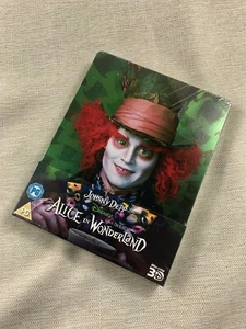 DISNEY ALICE IN WONDERLAND 3D BLU-RAY STEELBOOK ZAVVI REGION B, A ，NEW/SEALED - Picture 1 of 3