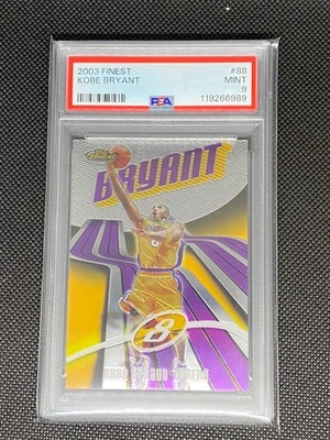 2003-04 Topps Finest - Kobe Bryant #88 PSA 9 Mint Los Angeles Lakers NBA HOF MVP - Image 1 of 2