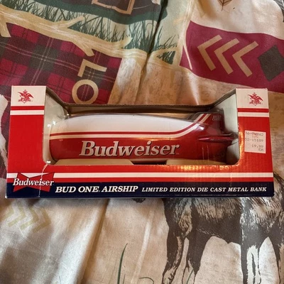 Die Cast Liberty Classics BUDWEISER BUD ONE AIR SHIP dirigible banco rojo y blanco NUEVO Foto 1 de 4
