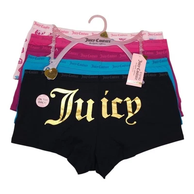 Calcinha Juicy Couture Intimates pacote com 5 grandes masculina multicolorida - Imagem 1 de 4