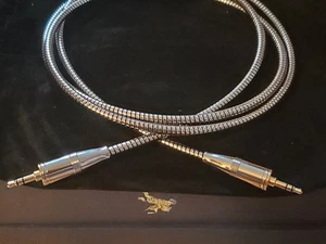 Impeto German Audiophile Stereo 3.5mm Stereo Aux Cable 1.5 Meter Chrome Silver - Picture 1 of 6