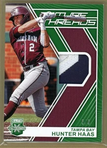 2023 Panini Elite Extra Baseball Future Threads Hunter Haas Rookie Patch 5/5 - Picture 1 of 2