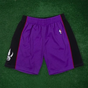 1999-2000 Toronto Raptors NBA Mitchell & Ness Road Purple Swingman Shorts - Picture 1 of 4