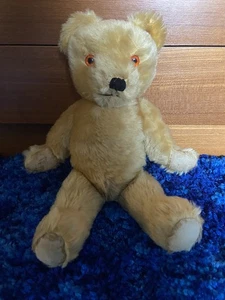 VINTAGE MOHAIR TEDDYBÄR GELENKIG UND QUIETSCHT - STEIFF? - Bild 1 von 9