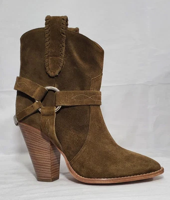 $890 NWOB Isabel Marant Etoile Rawson Western Ankle Suede Booties Sz: 38 US Sz 7 - Image 1 of 4