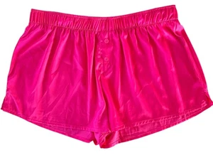 Pantalones Cortos para Dormir Juicy Couture Para Mujer Satén Ligeros Bling Talla L Rosa Caliente - Imagen 1 de 7