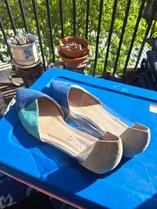 D'CHICAS Made in Spain Women's Flats Size 38 Blue Turqoise NEW - RARE - Picture 1 of 5