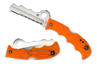 Navaja de bolsillo de acero inoxidable Spyderco Knives Assist Lockback naranja FRN VG-10 C79PSOR Foto 1 de 4