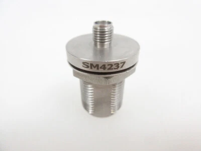 FAIRVIEW MICROWAVE SM4237 CONNECTOR SMA FEMALE TO N FEMALE BULKHEAD ADAPTER - Image 1 of 3