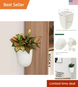 Corner Wall Mounted Hanging Planter - Self Watering - Modern Flower Pot - Ind... - Picture 1 of 10