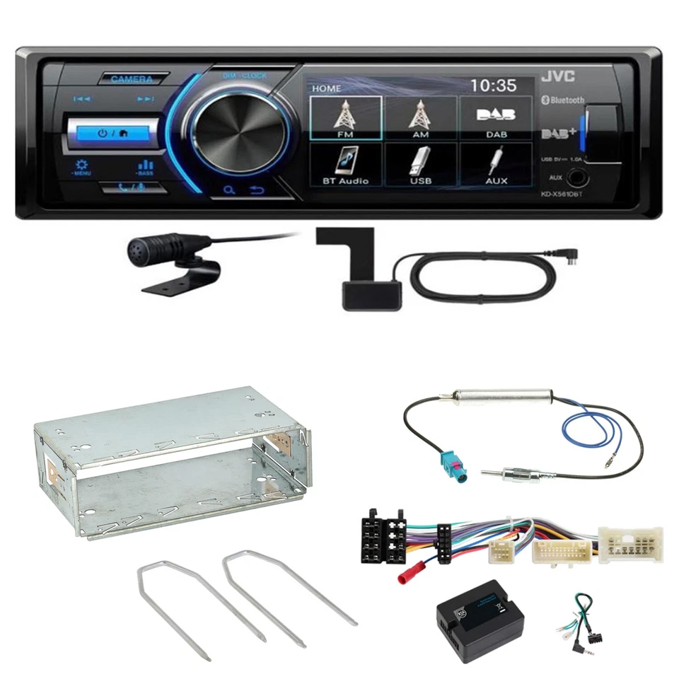 JVC KD-X561DBT Digitalradio Bluetooth USB Einbauset für Mercedes Citan W415 - Bild 1 von 1