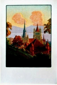 Original Vintage Plakat LAUSANNE CASTEL DOM SEE um 1938 - Bild 1 von 1