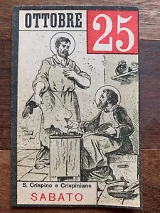 Saint Crispin Et Crispiniano, Santino Du Jour Samedi 25 Octobre 1937 - Picture 1 of 2
