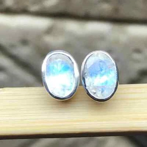 Natural Moonstone Gemstone 925 Sterling Silver Beautiful Designer Mens Cufflinks - Picture 1 of 4