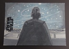 2017 Topps Star Wars The Last Jedi Darth Vader Sketch Art Card By Matthew Hirons