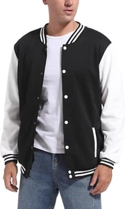 DHSPKN Herren Varsity Slim Fit Baseball Bomberjacke Blau - L - Bild 1 von 4