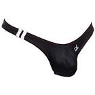 Mens Slim Stripe Thong Underpants Soft Enhancing Pouch Sexy Backless Underwear