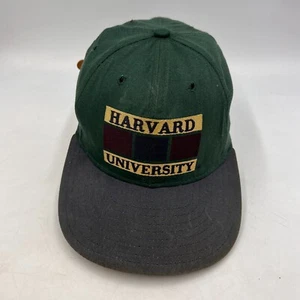 Vintage Harvard University Hat Cap Made In USA 1990'S Embroidered Strapback - Picture 1 of 14