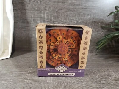 TRUE GENIUS MAYAN CALENDAR WOOD BRAINTEASER PUZZLE - Image 1 of 4