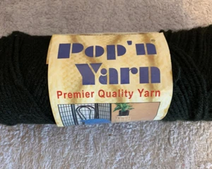 Pop'N Yarn Premier Quality 100% Acrylic 3 Oz Skein,4-Ply Worsted, A3-102, Black - Picture 1 of 2