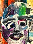 ORIGINAL CHUCK GREATREX "POTATO HEAD" Collectible Abstract Outsider Painting!