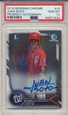 PSA 10 GEM MINT! JUAN SOTO 2016 BOWMAN CHROME 1ST ROOKIE AUTO AUTOGRAPH CARD #JS