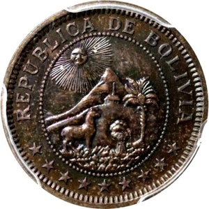 1951 KN Bolivia 1 Boliviano, King Norton Specimen Proof PCGS SP 65 Superb Toning - Picture 1 of 3
