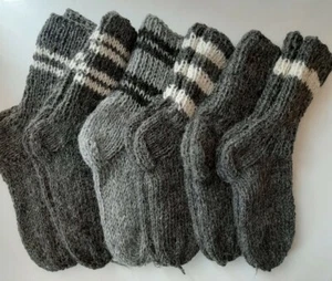 Herren Schafwollsocken Socken Schurwolle Gr.43-46 Naturwolle 100%,handgestrickt - Bild 1 von 3