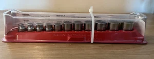 SNAP ON 11 pc 3/8" Drive 12-Point SAE Flank Drive Shallow Socket Set 211FY - Picture 1 of 3